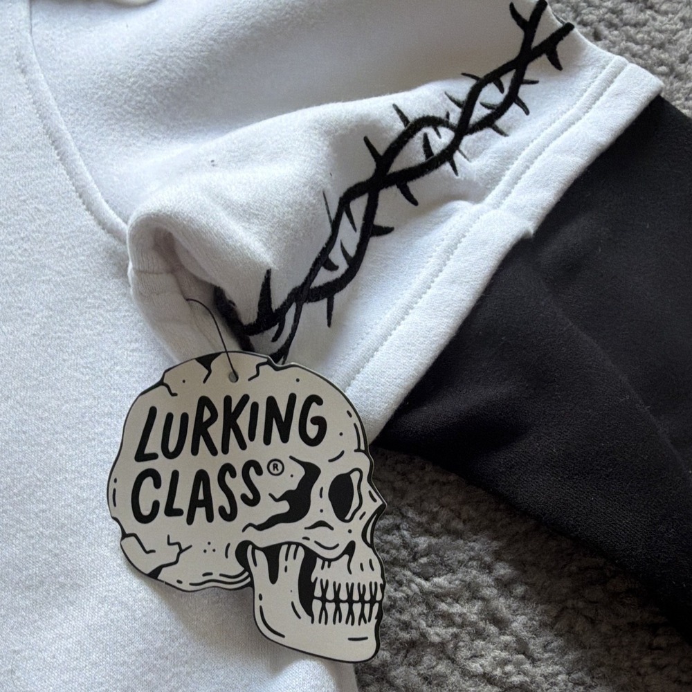 NWT Lurking Class Stallion Hoodie Mens M Black White Grim Reaper Horse Zumiez - Picture 5 of 11